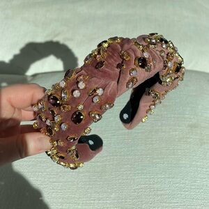 LELE SARDOUGHI HEADBAND PINK BEDAZZLE